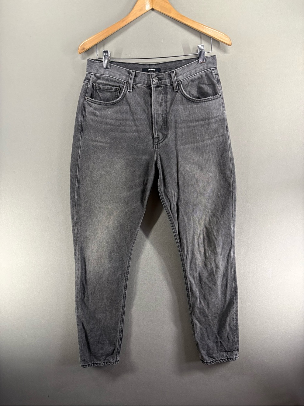 GRLFRND Karolina Jeans Sz 28 Montego Bay Black Denim High Rise Straight